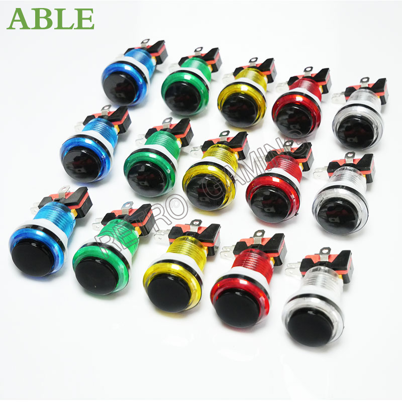 Arcade Ticket Machine - Bouton poussoir LED Arcade 6 couleurs,